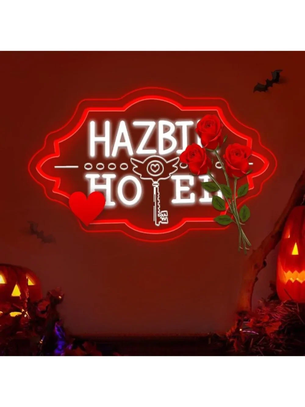 15x9 Inch LED Neon Wall Sign - Dimmable Red Light for Bedroom, Gaming & Bar